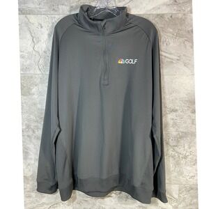 Adidas NBC GOLF Logo 1/4 Zip Pullover Men's‎ XL Gray Long Sleeve Performance